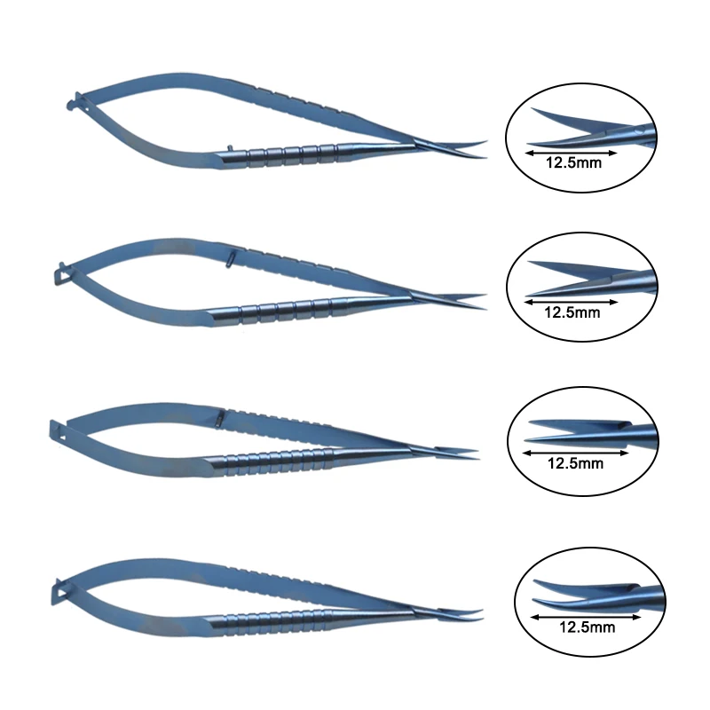 

GREATLH Titanium Alloy Corneal Scissors Surgical Scissors Needle Holders Ophthalmic Eye Instrument