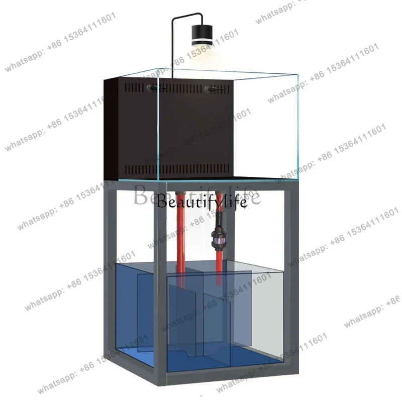 FG10-Small and medium-sized household ultra-white glass bottom filter seawater coral tank water-free lazy landscaping