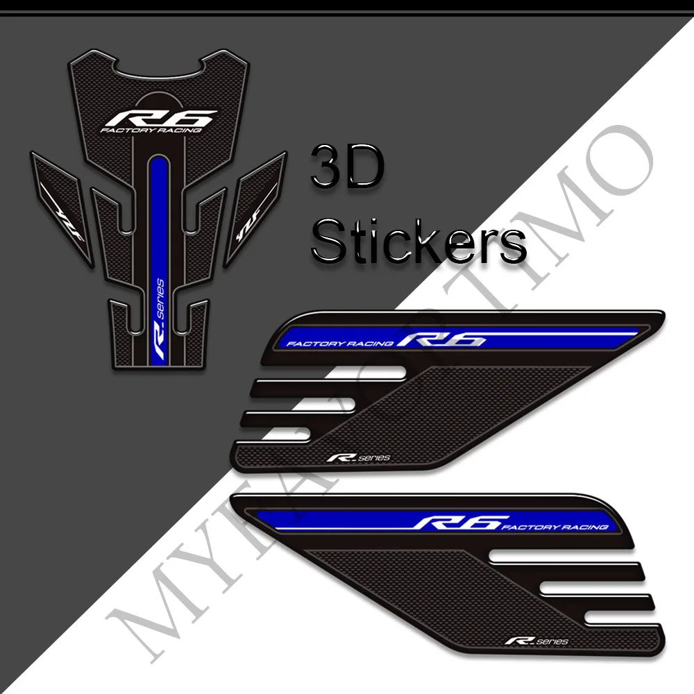 For YAMAHA YZF-R6 YZF R6 YZFR6 Motorcycle Tank Pad Grips Side Gas Fuel Oil Kit Knee Protector 3D Stickers 2008 -2016
