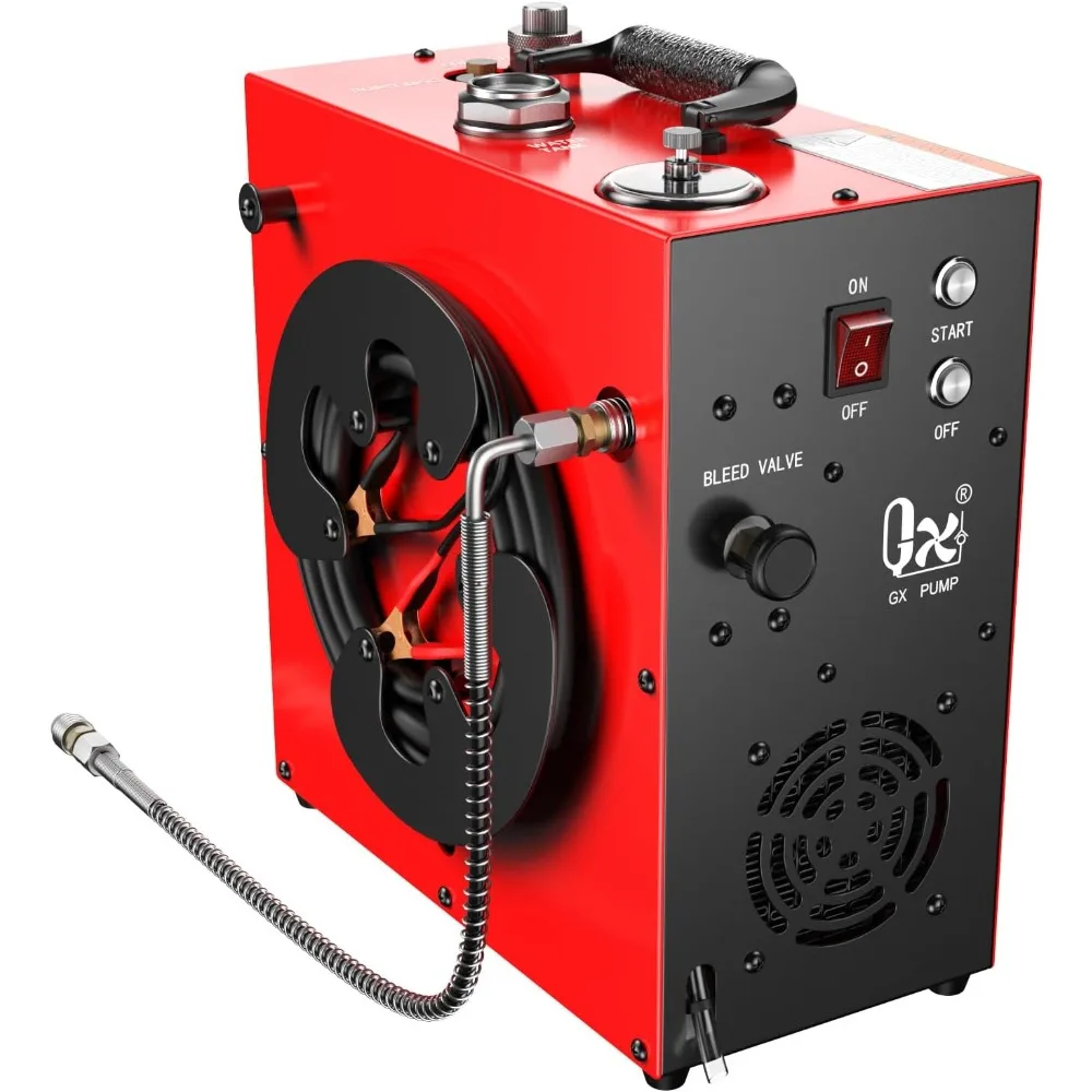 

Portable PCP Air Compressor, 350W Powerful Motor,Max 5800Psi/40Mpa, Water and Fan Cooling, 5 Hours Continous Work