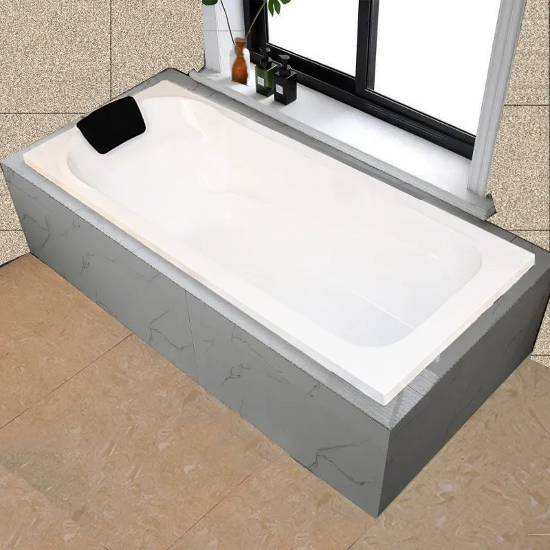 Wholesale Acrylic Embedded Bathtub for Hotel and Home Use Durable Adult Soaking Tub Project Export