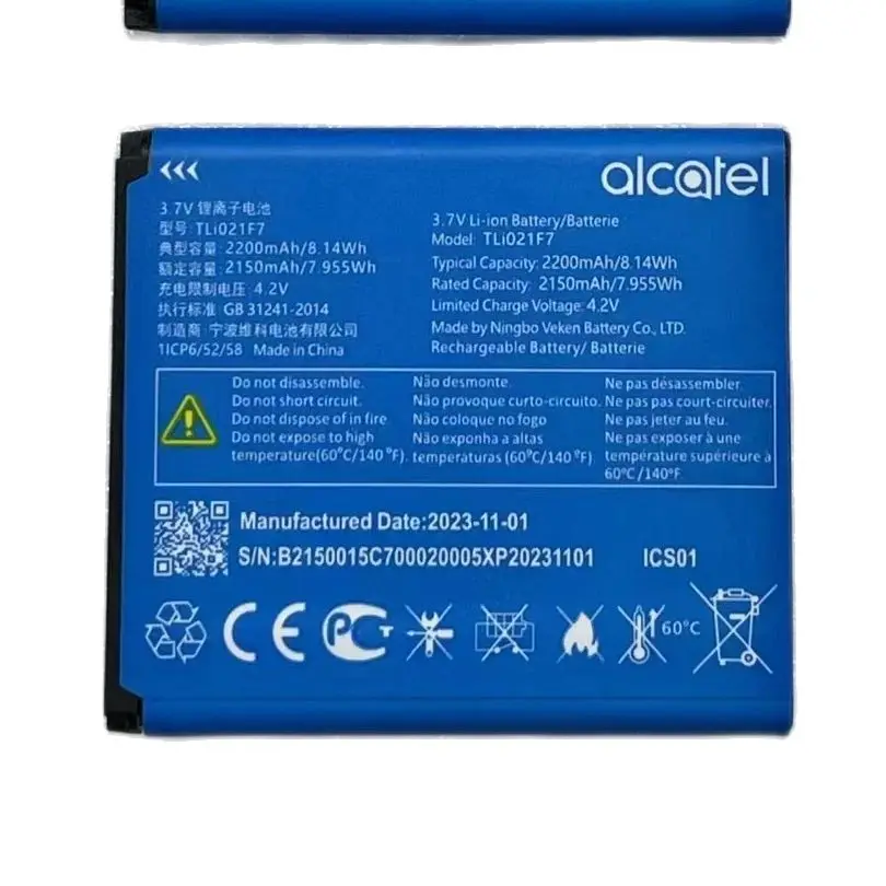 2200mAh Original TLi021F7 Battery For Alcatel LinkZone MW70VK 4GEE EE71 EE70 EE70VB EE Mini 2 TLi021FA 4G Phone Battery Bateria