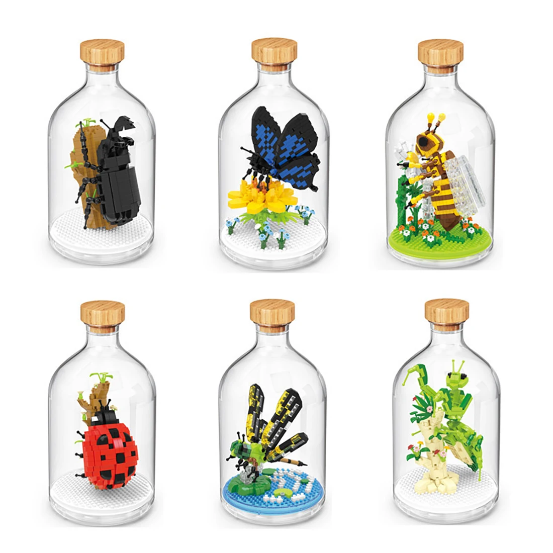 

Insect Series Micro Building Blocks Assemble Butterfly Mantis Bee Dragonfly Ladybug Model Mini Bricks Figure Toys For Kid Gift