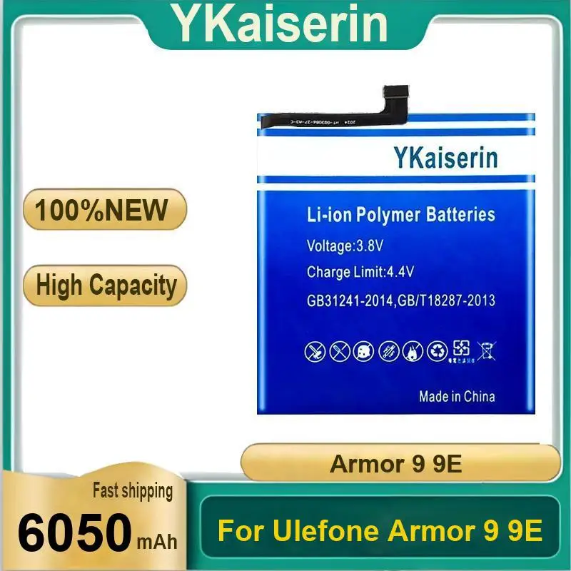 Mobile Phone Battery 6050mAh Robust High Performance For Ulefone Armor 9 9E