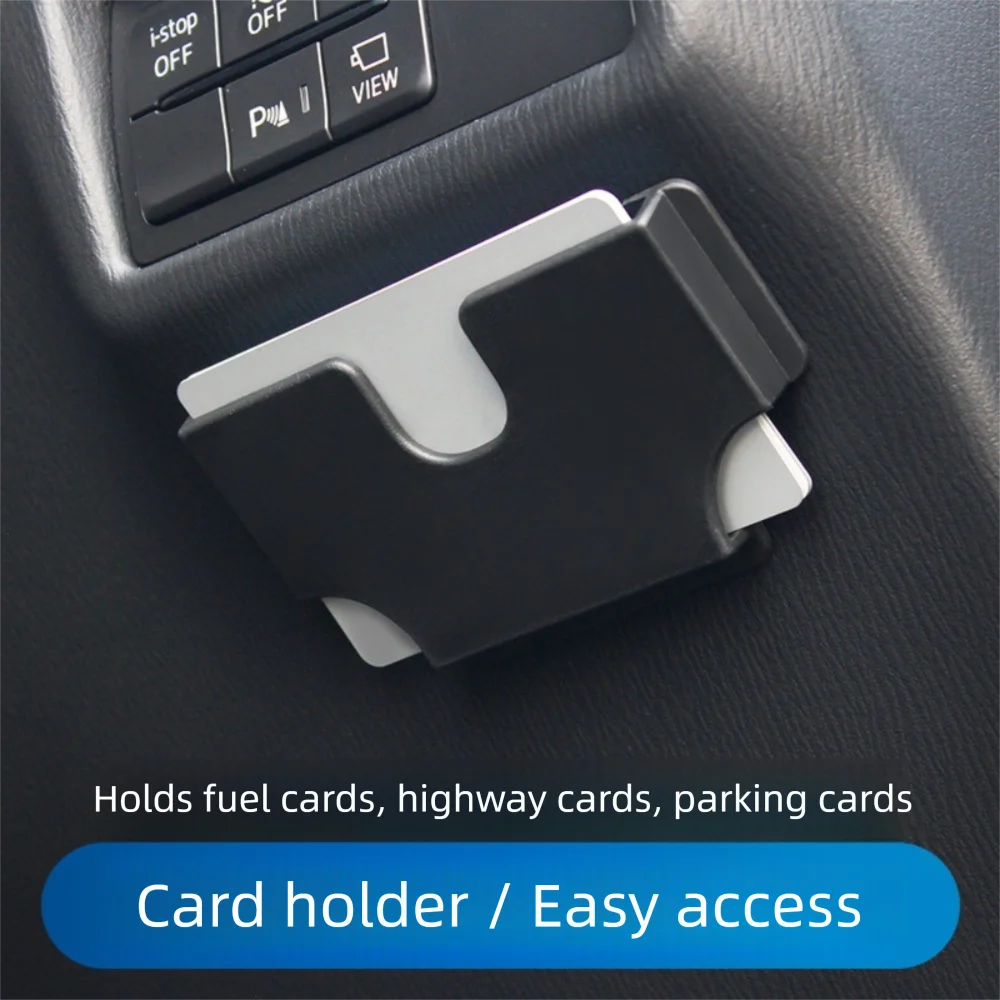 

High Quality Portable Card Holder Multi-Function Anti-Slip Card Storage Box Card Slot Box Car Accessories