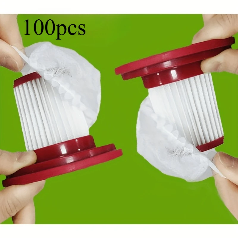 

100 одноразовых фильтр-мешков для пылесоса, эластичные фильтрующие крышки, совместимые с большинством бытовых и офисных пылесосов