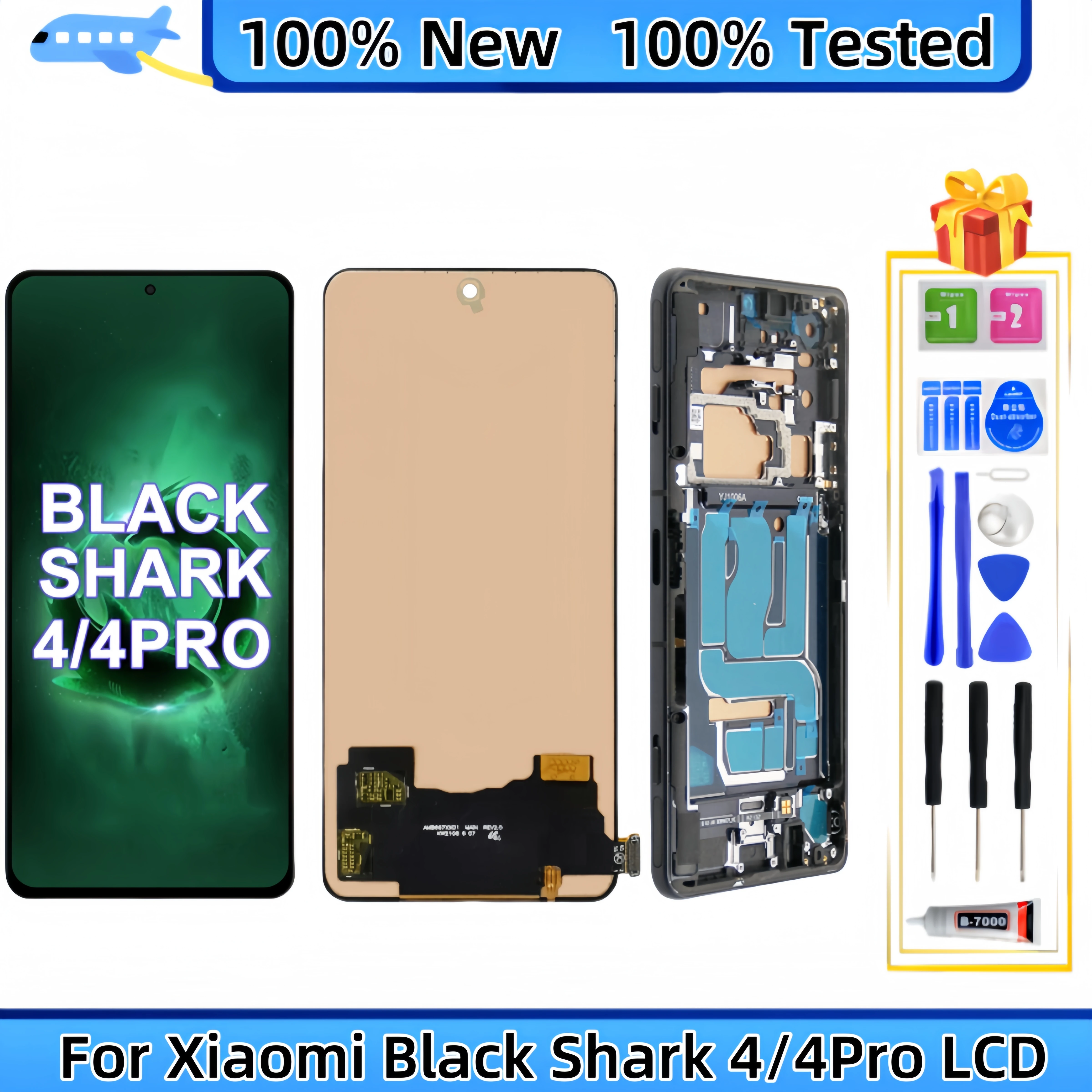 LCD Display Touch Screen Digitizer Assembly Replacement,for Xiaomi Black Shark 4, Black Shark 4 Pro