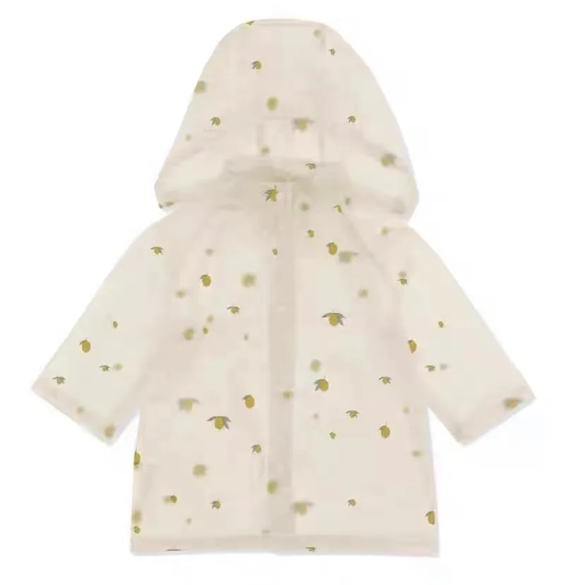 KS Kids Raincoat Waterproof Girls Boys Rain Jackets Cartoon 2022 Baby Rain Coat Outfits Cherry Pattern Cute Rainwear Clothes