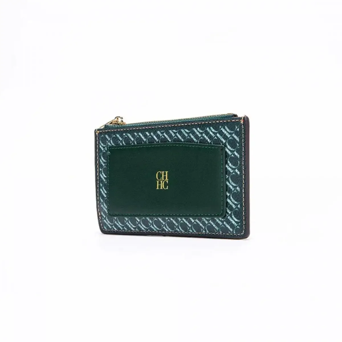 CH women's wallet button folding letter printing metal zipper leather bag card women's fashionable retro temperament women's bag