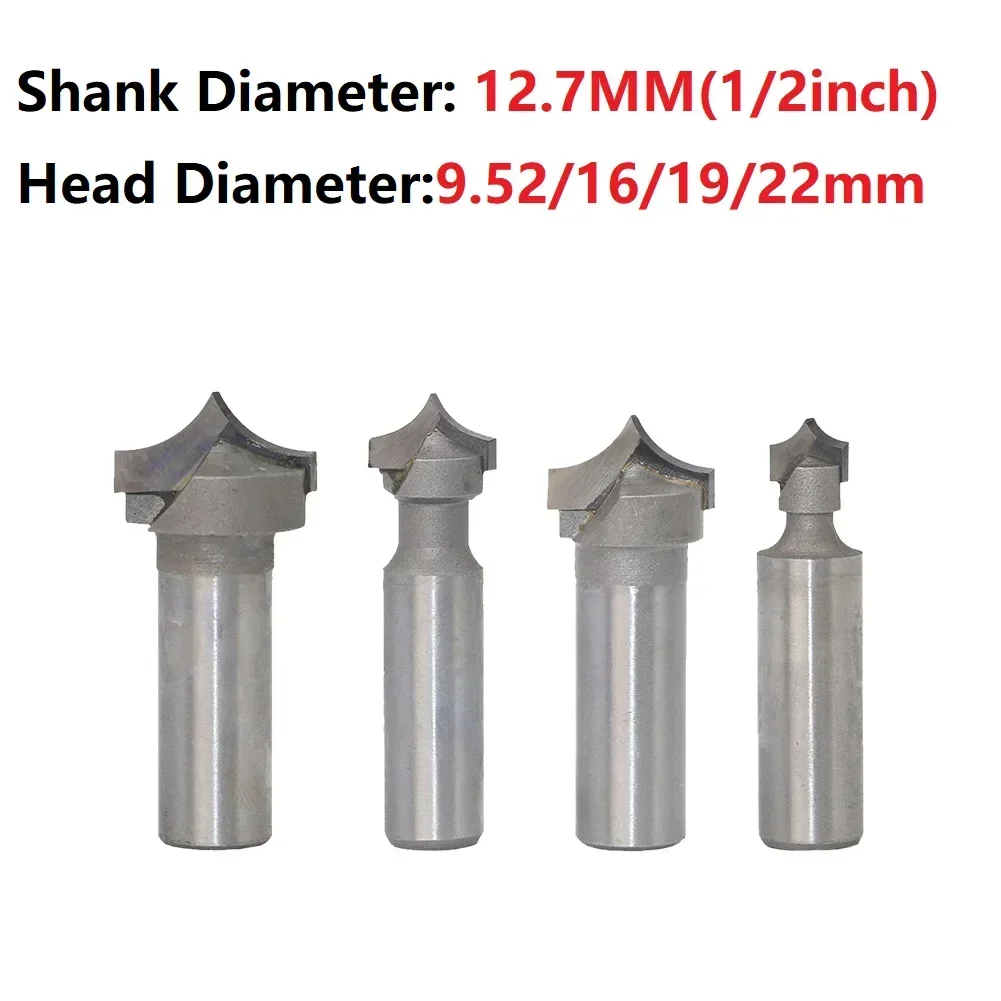 

12.7mm Shank Router Bit CNC Round Nose Bits Round Point Cut Bit End Mill Sharp Cutter Solid Carbide Tools For Woodworking