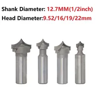 12.7mm Shank Router Bit CNC Round Nose Bits Round Point Cut Bit End Mill Sharp Cutter Solid Carbide Tools For Woodworking