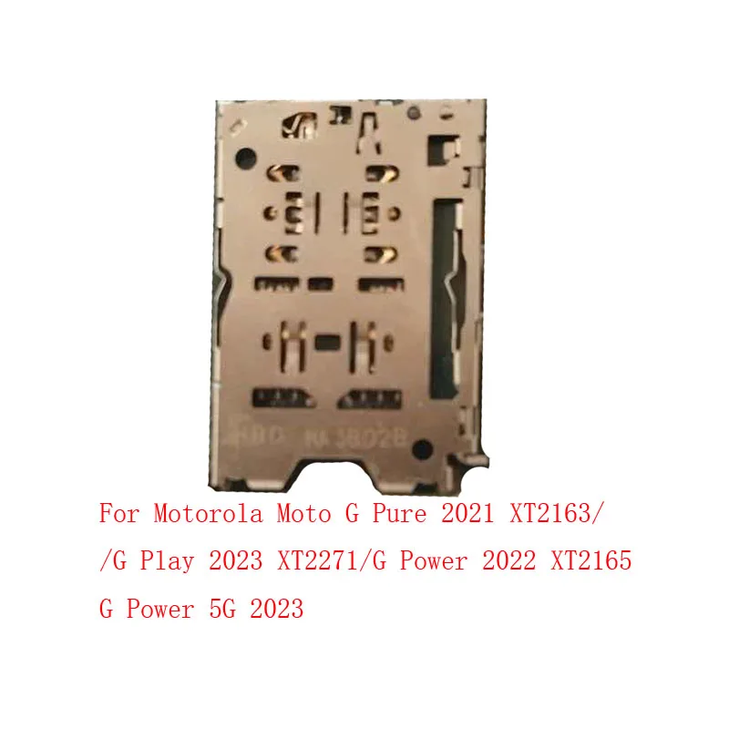 2-10Sets SIM Card Reader Slot Tray Connector Holder Plug For Motorola Moto G Pure 2021 Power 2022 XT2165 XT2163 Play 2023 XT2271