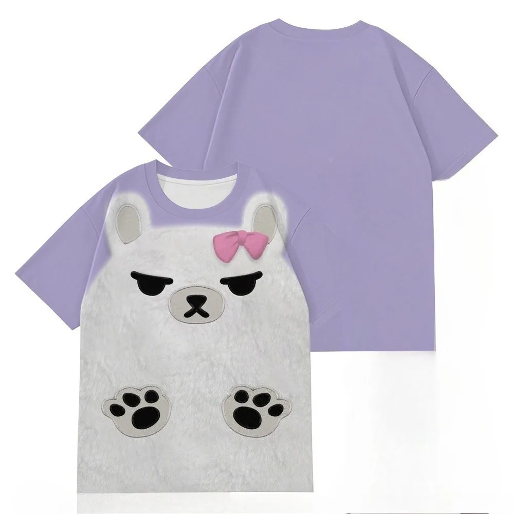 

KPop Zoey Demons Hunter Kids Adult Cosplay Purple Pajamas Purple T-shirt Costume Women Girls Movie Roleplay Halloween Party Suit