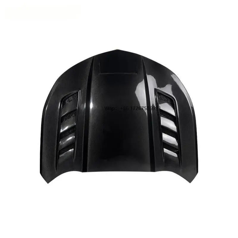 

New Carbon Fiber Hood for Chevrolet Camaro 6th Generation Modified Multi-Hole Engine Clear Cover Screws Screw-On Attachment