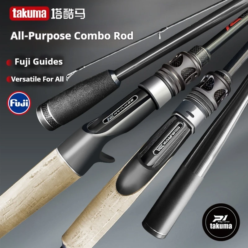 

Универсальное спиннинговое удилище Takuma P1 с карбоновым бланком 40T, кольцами Fuji O-Ring и раздельной рукояткой из EVA для пресноводной ловли культера.