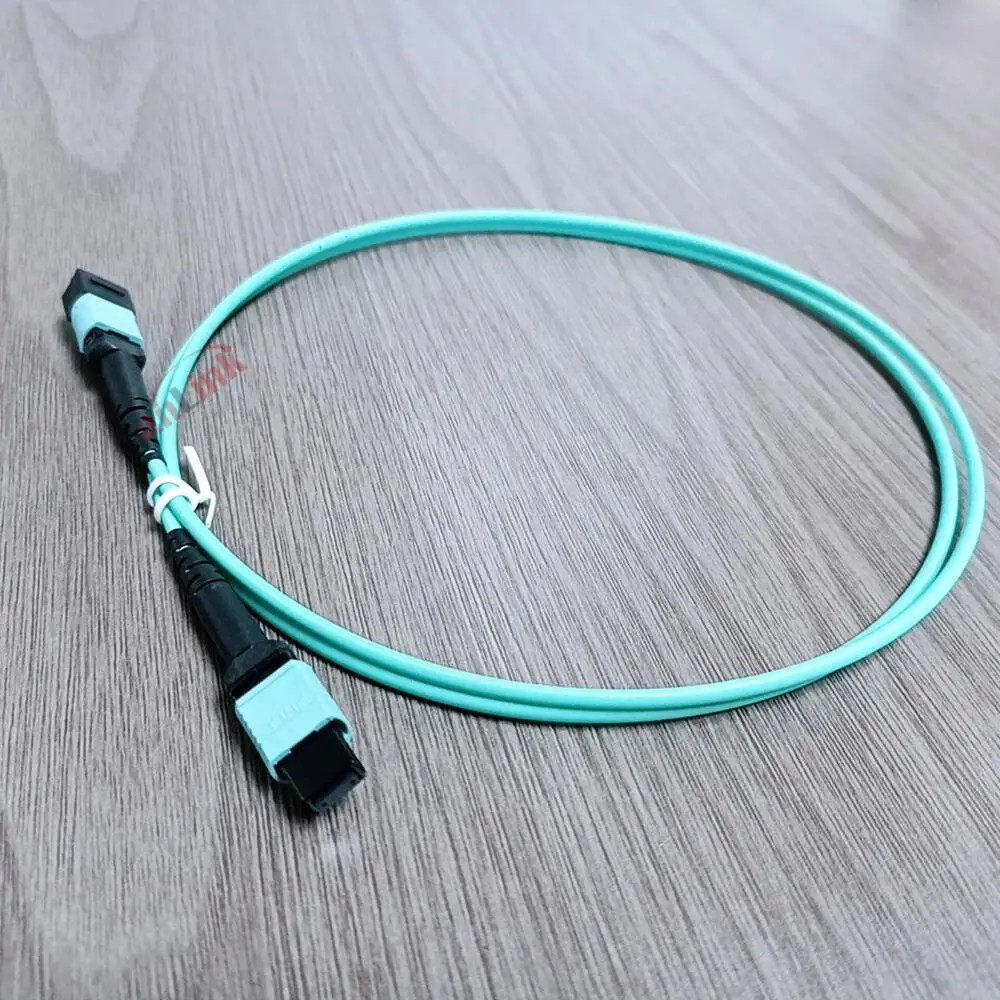 1pc Fiber Optic Patch Cord OM4 MPO UPC Patch Cord Type B, Multi Mode, Female To Female, 1M, 3M, 5M, 10M, 15M, 12 Core  Type B