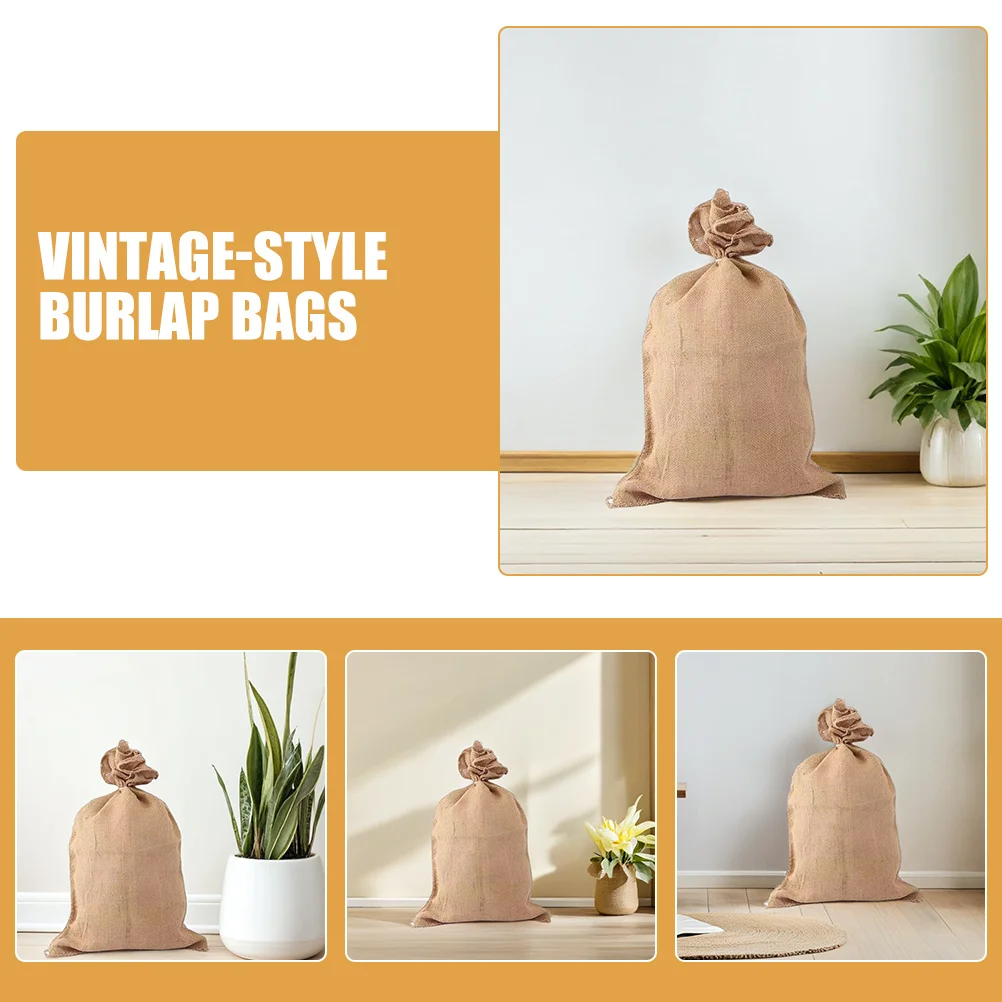 Мешковина для картофеля, 4 упаковки, пакеты из натуральной ткани для хранения овощей, льняные мешки с песком для хлеба, борьба с наводнениями, прочное использование в саду