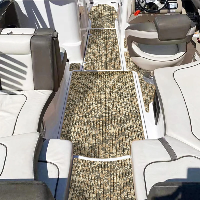 Eva Foam Decking Sheet Accessories Teak Boat Deck Marine Non-Slip Self-Adhesive Army Desert Camo Pad Canoe Kayak 2400*450*6Mm