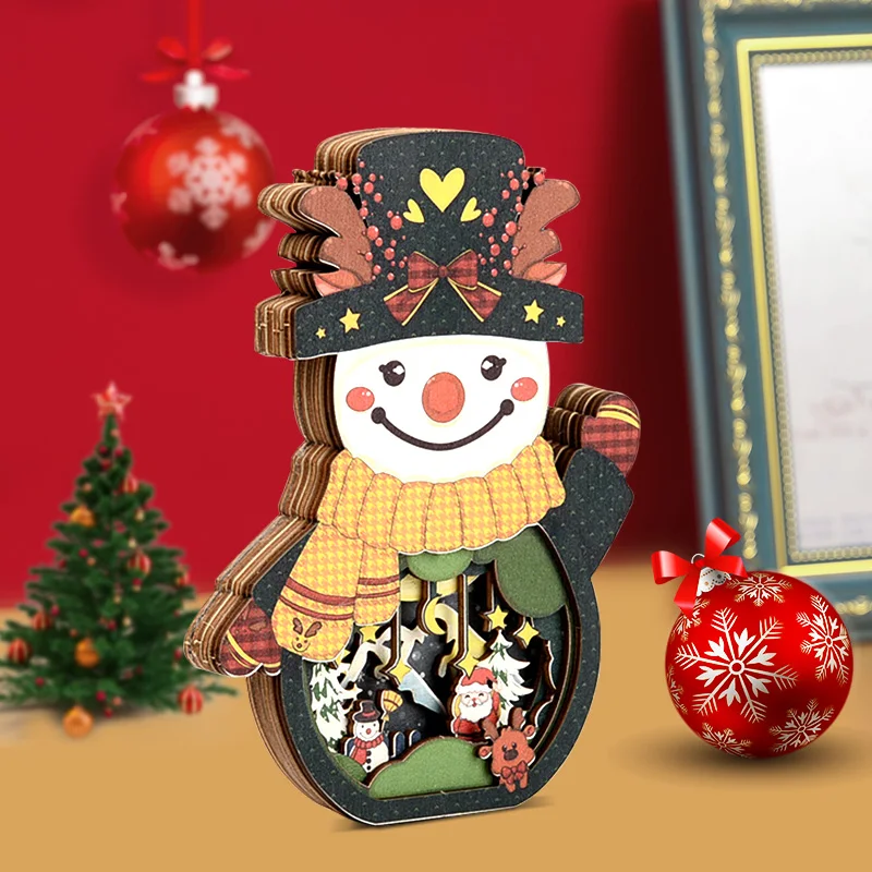 수공예품 참신 크리스마스 장식 - 산타 클로스 & 눈사람 인형 새해 크리스마스 파티 장식을위한 홈 데스크탑 장식품