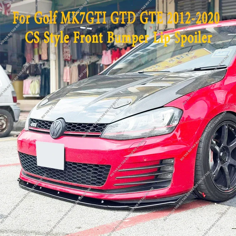 

For VW Golf MK7/MK7.5 GTI GTD GT 2012-2020 Maxton Style Car Front Bumper Lip Chin Spoiler Splitter Front Lip Protector Covers