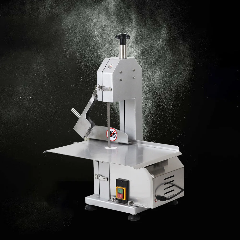 ماكينة قطع منشار العظام الكهربائية منتج أغذية سطح المكتب التجاري قاطع منشار العظام الكهربائي قاطع العظام مع مناشيرين صغيرة