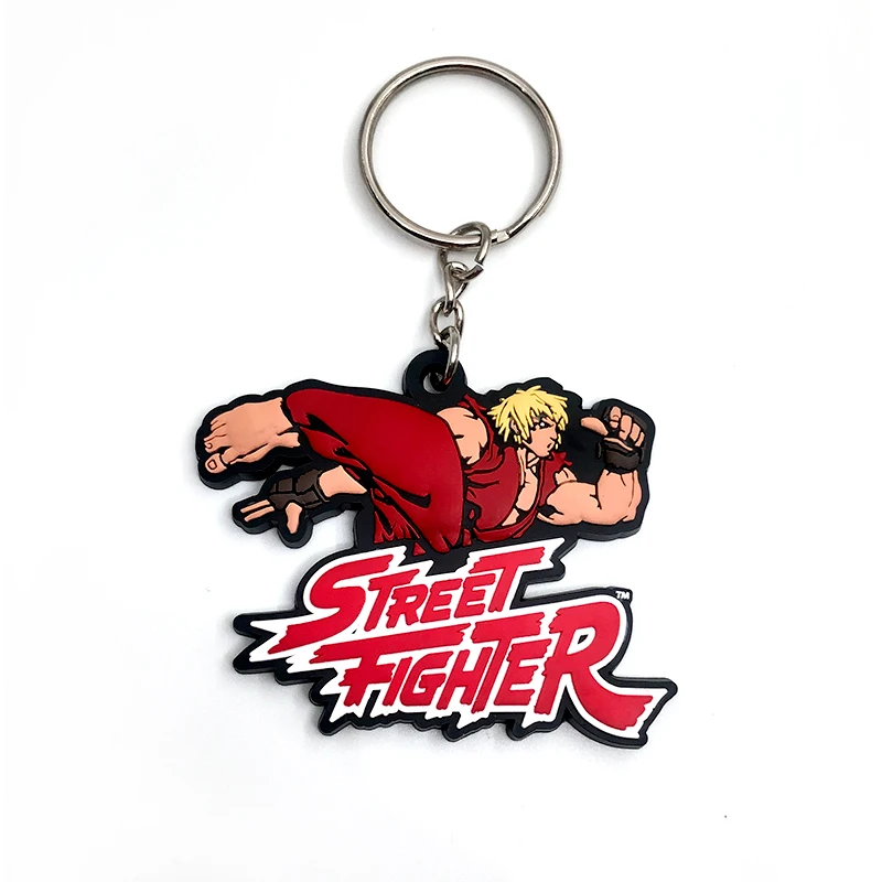 Collectable Key Ring for Street Fighter RYU and Ken Prototype Keychain 25th Anniversary Edition Arcade Game