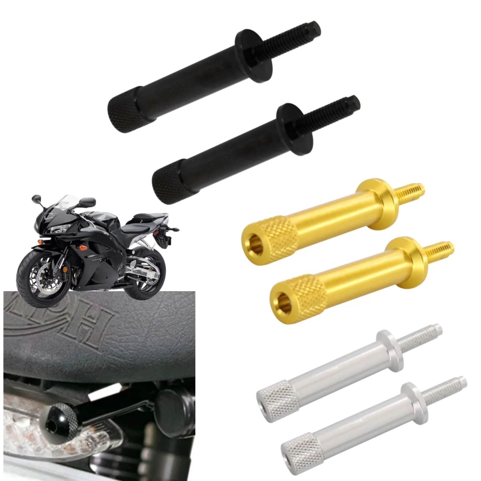 2Pcs Universal Accessories Seat Bolts Long Quick Release Extended Screw Tool For Triumph Bonneville Thruxton T100 Scrambler