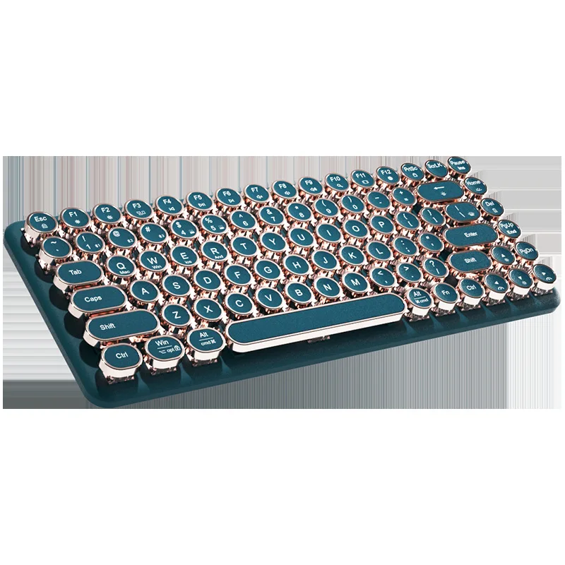 Game office bluetooth wired wireless three-mode retro full-key no-punch ergonomic machinery