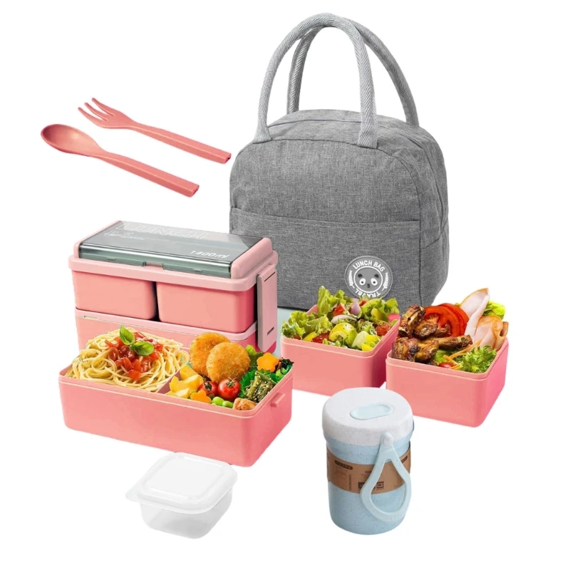 Portable Lunch Box Meal Box Portable Warmer Plastic Texture Storage Container Suitable for Meals and Snacks Y5GB