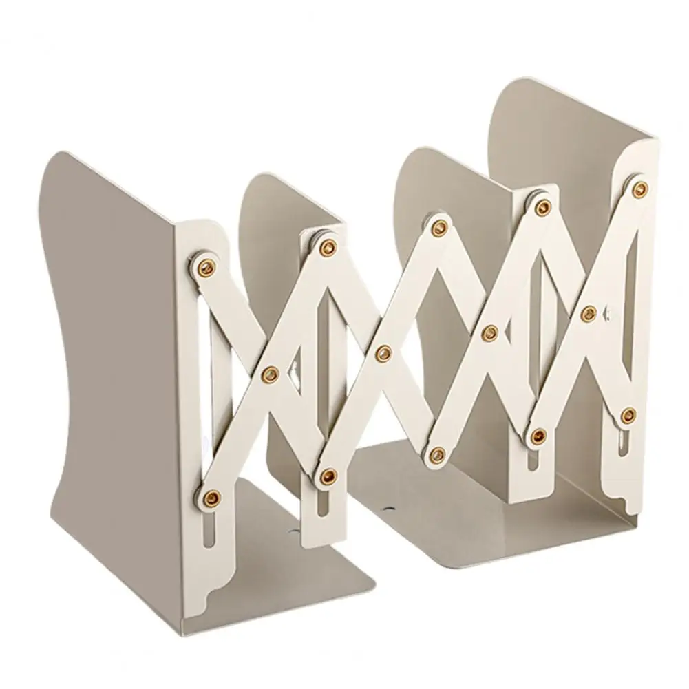 Bookends retráteis ajustáveis para sala de estudo, Bookends para prateleiras, Economia de espaço, Organizador Stand para Desktops, Casa, Escola