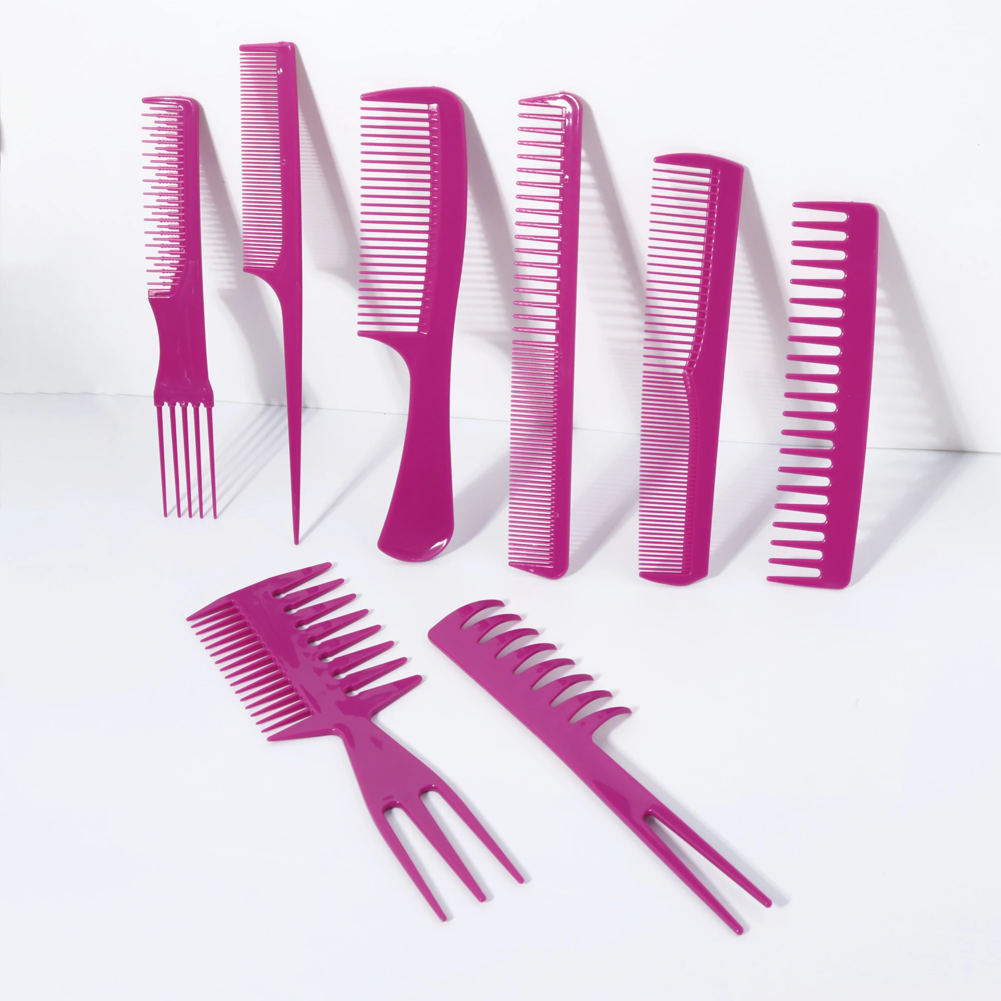 8-Piece Styling Comb Set, Suitable for Professional Hair Brushes of All Hair Lengths and Hairstyles, Special for Real Hair Wigs