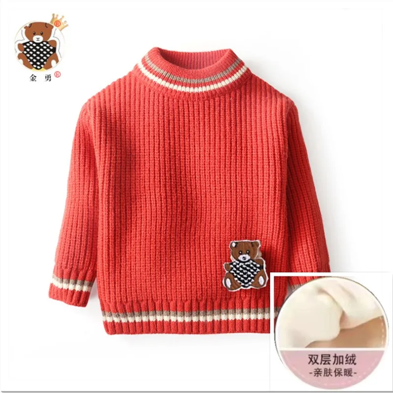 

Children's sweater sleeve head qiu dong outfit long baby sweaters and wool render unlined upper garment of the girls