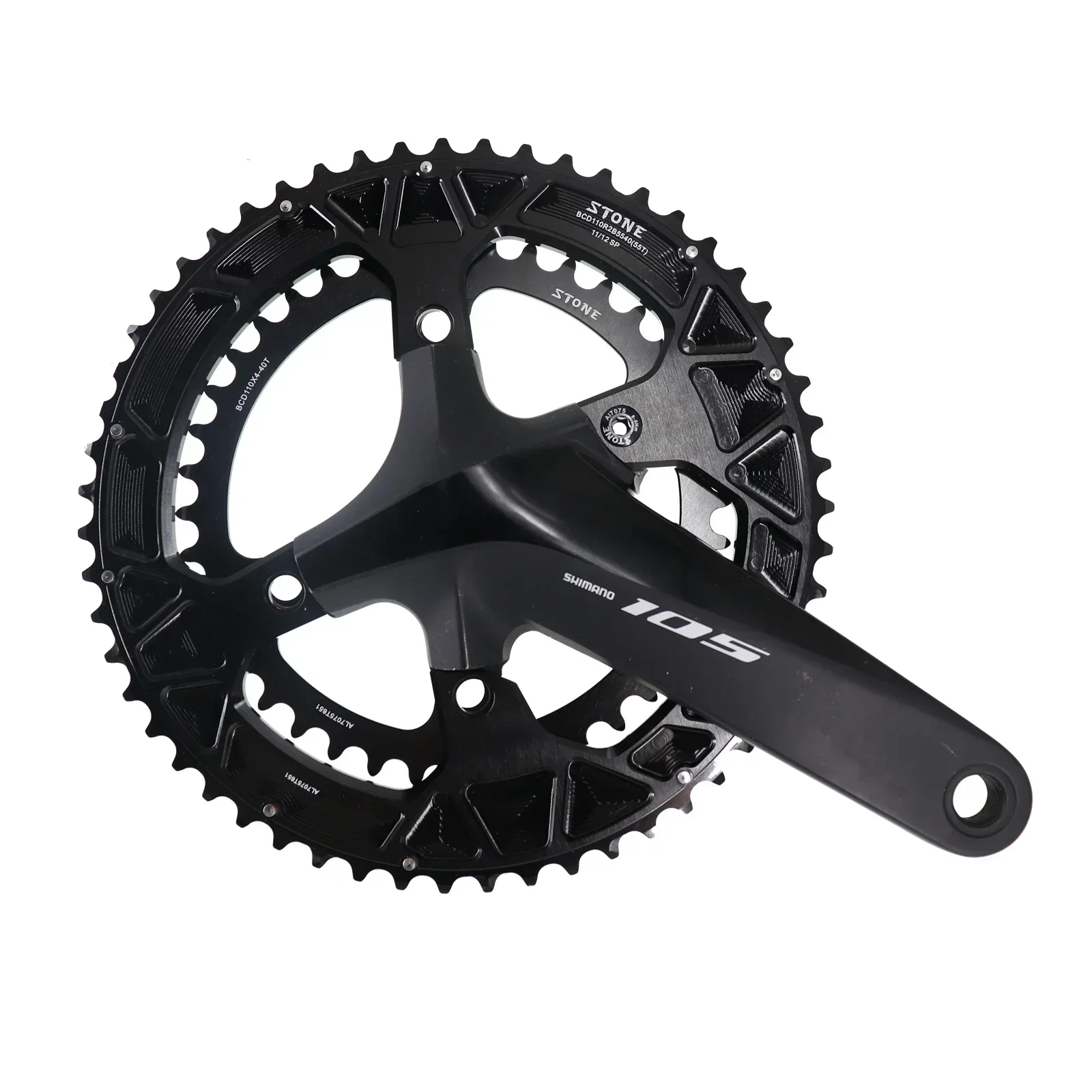 Stone 110bcd Bike Double Chainring Round for Shimano 105 R7100 UT R8100 DA R9200 Road 58 55 54 40 52 36 53 39 50 34 48 33 46 32T