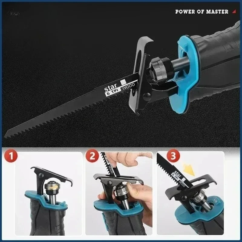 Brushless Cordless Reciprocating Saw Portable Power Tools Reciprocating Saw With 4pcs Saw Blades For Makita 18V Battery - view 4