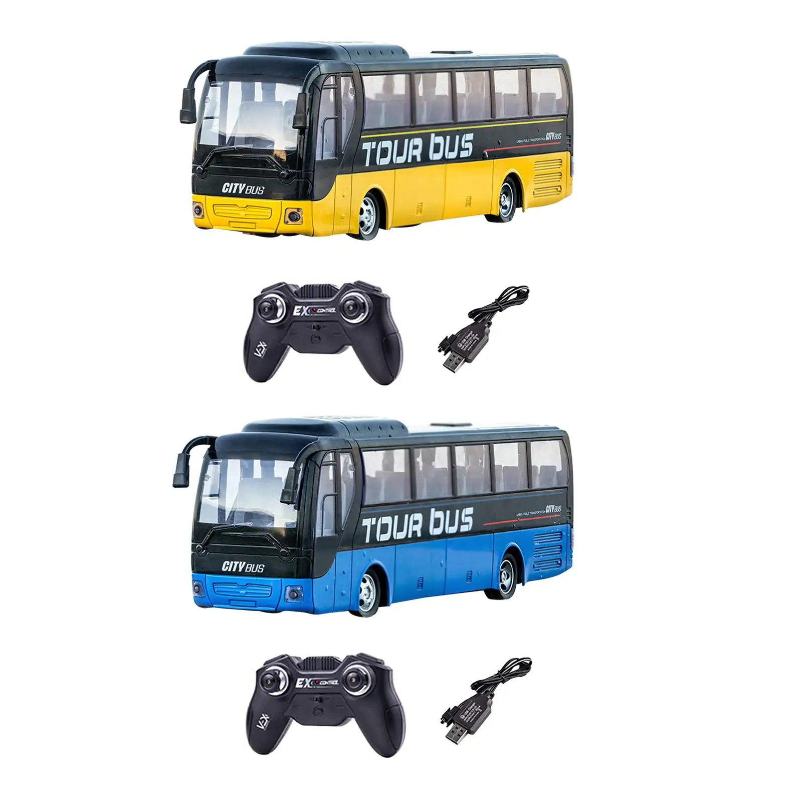 Remote Control Bus All Directions Driving Rechargeable and Remote Controller RC Model Car Toy for Kids Teens Children Gift