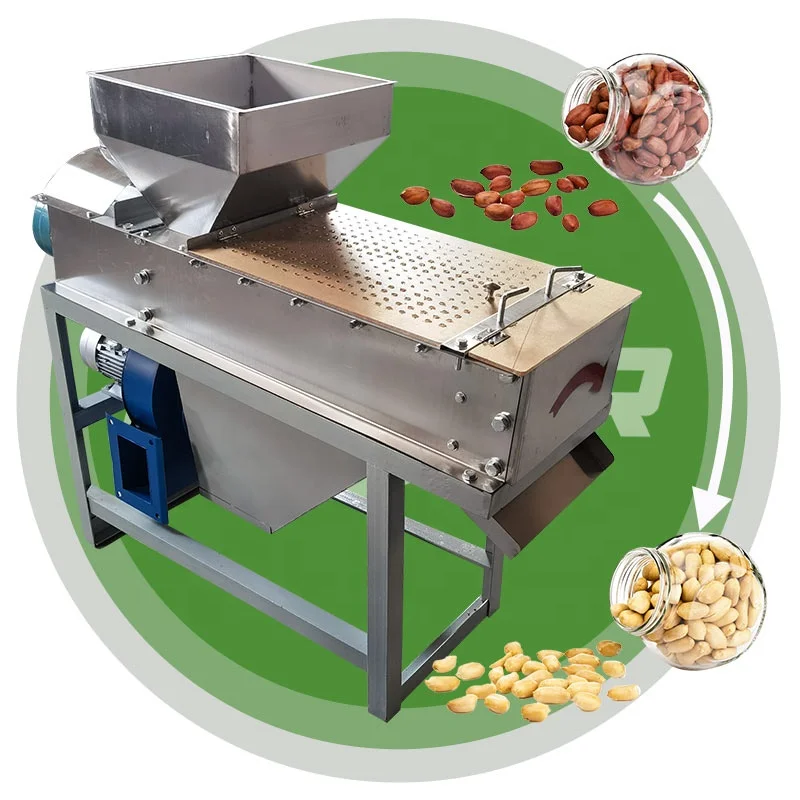 Large Capacity  Red Skin Remove Industrial Automatic Almond Nut Gas Big India Peanut Peel Machine for Home Use