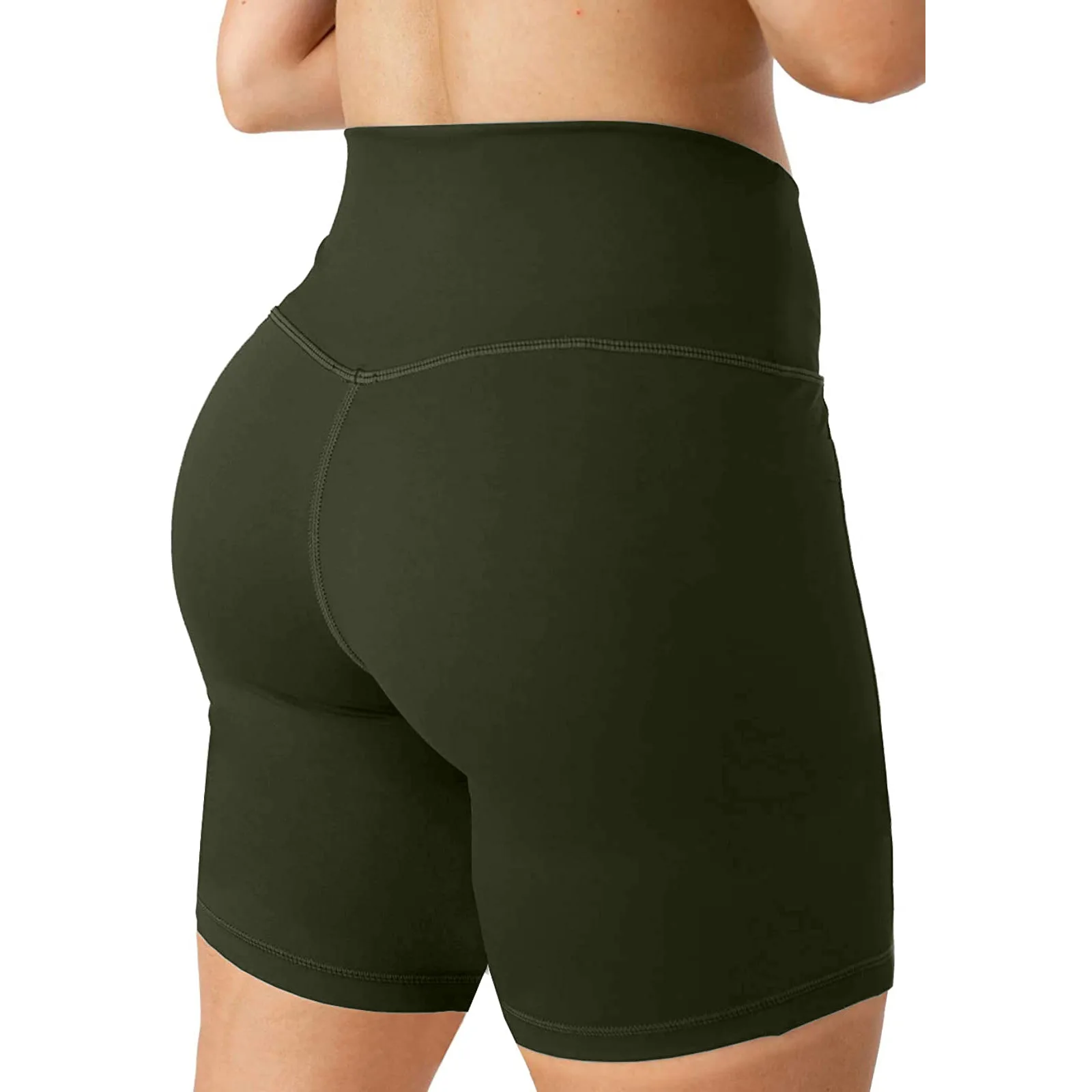 Women Fitness Sports Workout Yoga Shorts Fashion Slim Elastic High Waist Short Pants Seamless Push Up Scrunch Butt Tight Shorts