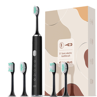 Schoben Electric Sonic Toothbrush USB Charge Rechargeable Waterproof Electronic Tooth Brushes Replacement Heads Adult