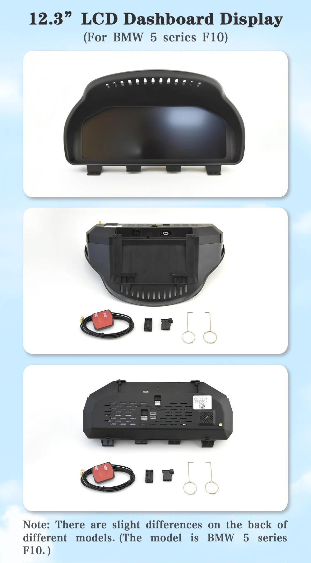 AUTOTOP 11 Zoll Kabelloses CarPlay Digitales Kombiinstrument für BMW F20 F52 F22 X1 X2 F48 F49 F39 F45 Android Auto LCD-Bildschirm BT GPS – Detail 2