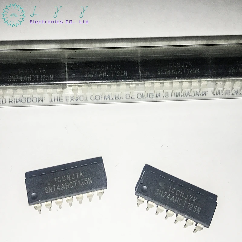 10Pcs  SN74AHCT125N 74AHCT125N 74AHCT125  DIP-14 buffer  line driver