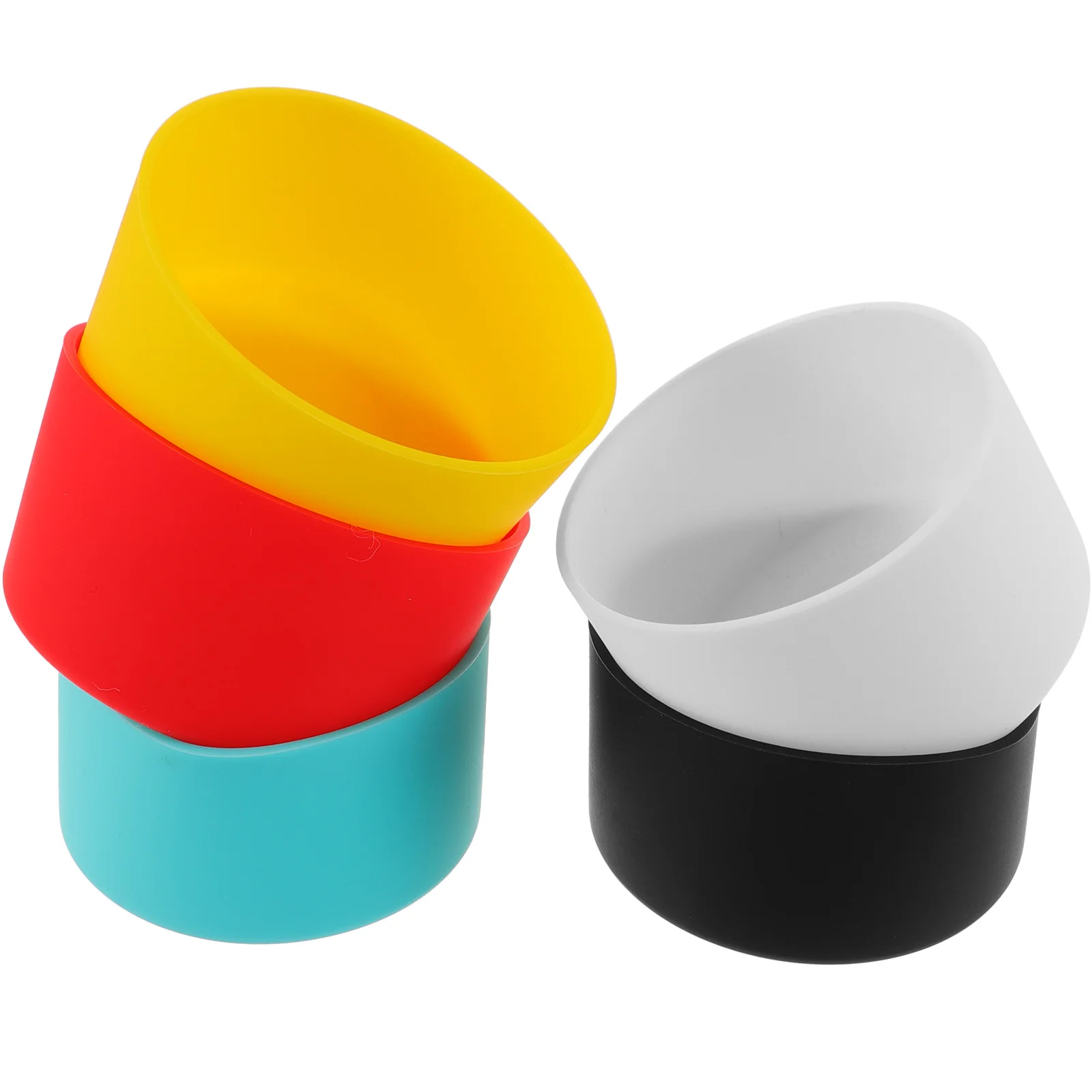 

5 Pcs Boot Cup Cover Base Silicone Rubber Sleeve Bottle Protective