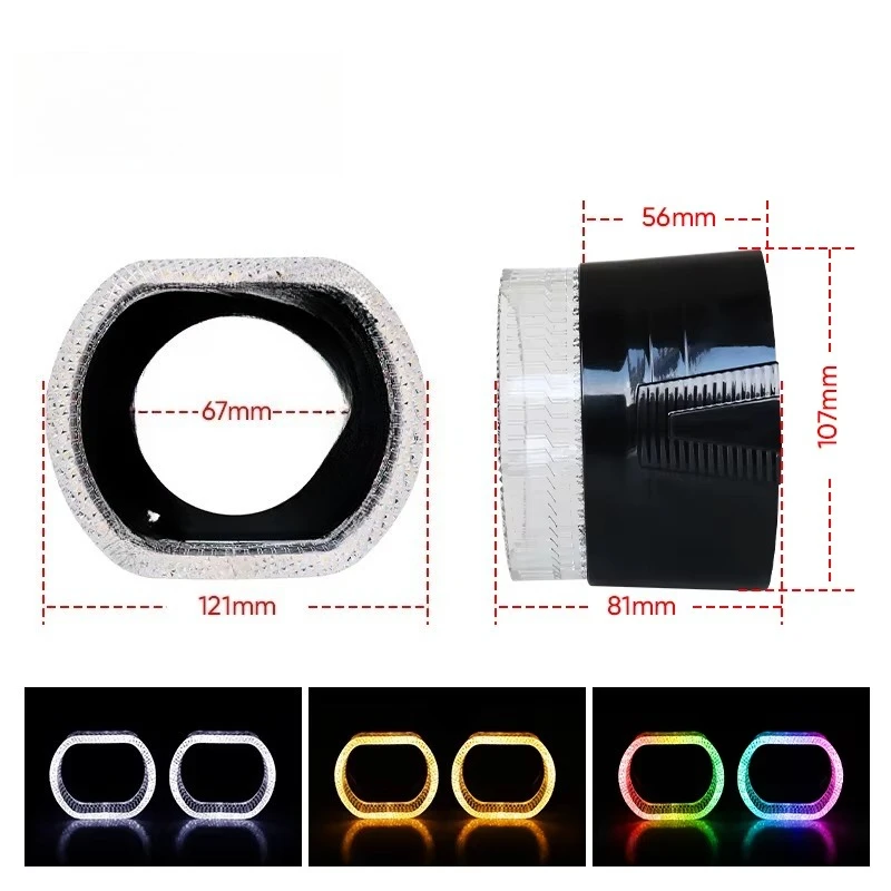 

LED Angel Eyes RGB Multi Color DRL Light for Auto Retrofit High Quality Car Lights White/Yellow IP67 Waterproof 12V Universal