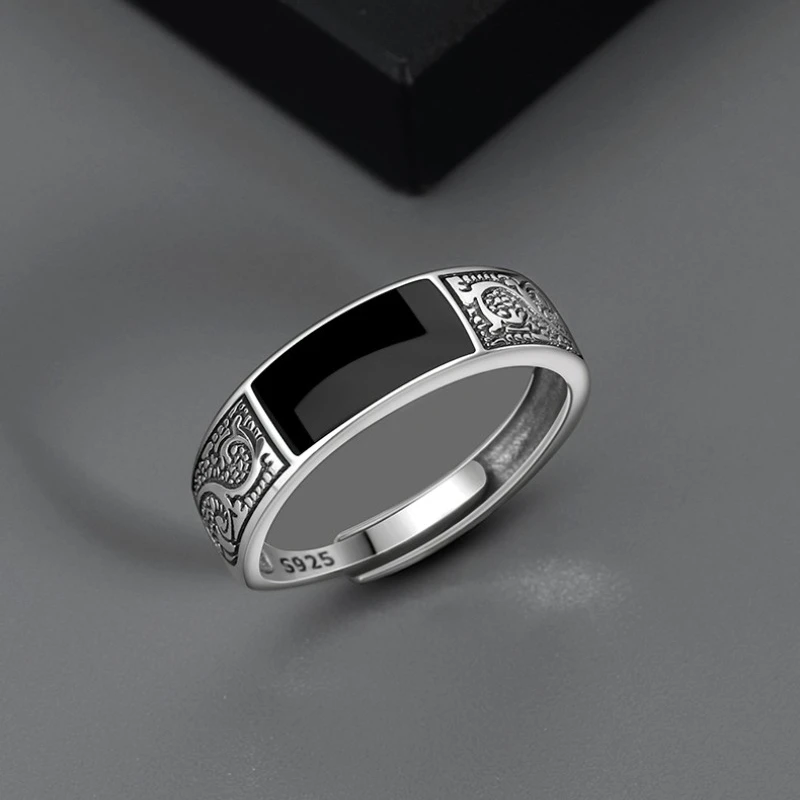 Mode Einfache Drachen Muster Ringe für Männer und Frauen Geschenk Retro Hip Hop Kupfer Offenen Zeigefinger Ring Punk Schmuck Zubehör