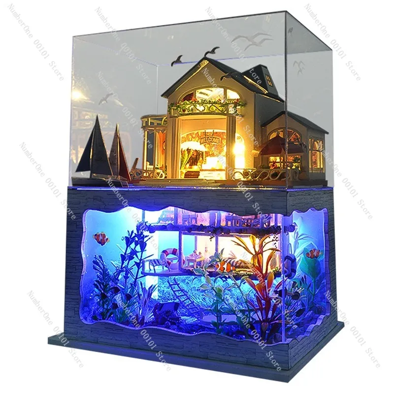DIY Handmade Large Villa Jigsaw Puzzle,Stress-Relief Puzzle Doll House Assembly,Creative Educational Toy,Wholesale Model Set