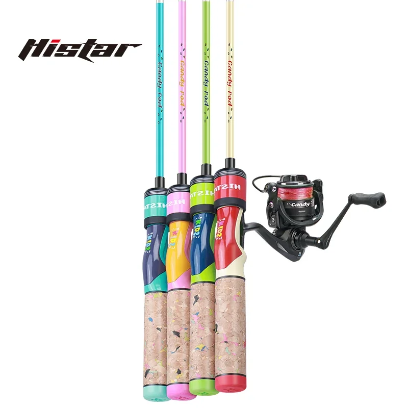 

Histar Candy Light Version Parent-child 1.2-1.68M 1or2 Sections Ceramics Guide Solid Tip Cork Handle Fishing Rod & Reel Combo