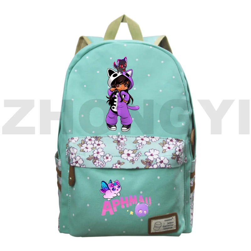 Aphmau Merch Ba Lô Hoa Vải Sinh Đựng Tiểu Trường Trung Học Túi Cho Bé Gái Như Một Con Mèo Mochilas Para Mujer Lưng gói