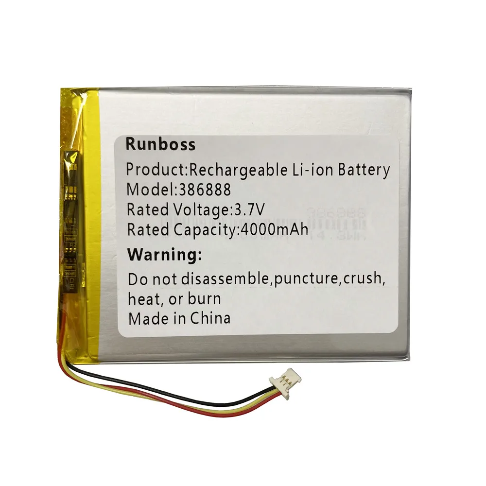386888 306480P 3.7V 4000mAh Polymer Li-ion Battery For Onyx Buks James Cook 2 Boox E-Book Onyx Darwin 3 4 5 6 Caesar2 Vasco Da
