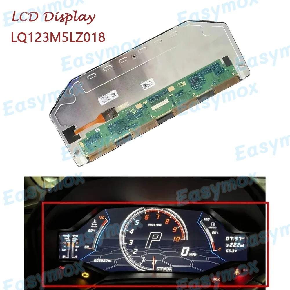 

12.3" LCD Display for LAMBORGHINI HURACAN Speedometer 2014-22 LP610-4 4T0920900B Mclaren 540 570 720S Instrument Cluster Screen