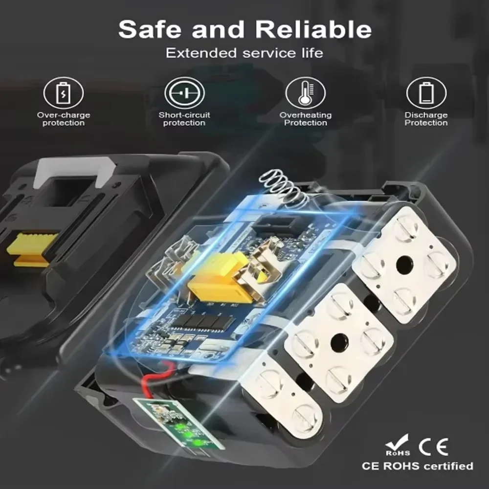 100% حقيقية ماكيتا 6Ah/5Ah/3Ah لبطارية ماكيتا 18 فولت BL1840 BL1830B BL1850B BL1850 BL1860 BL1815 استبدال بطارية ليثيوم