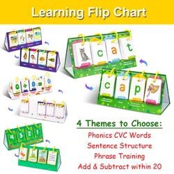 Montessori Kids English Learning Flip Chart Kindergarten Activity Educational Tool Teacher Teaching Aids Special Speech Therapy
